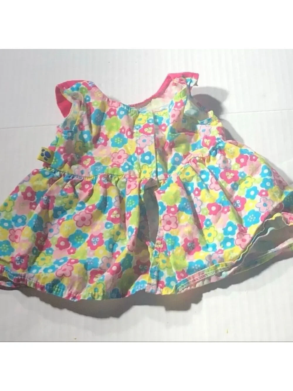 Build-A-Bear outfit set floral dress sparkly flipflop sandals bow summer cottage